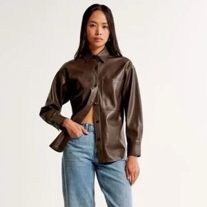 Abercrombie Leather Overshirt